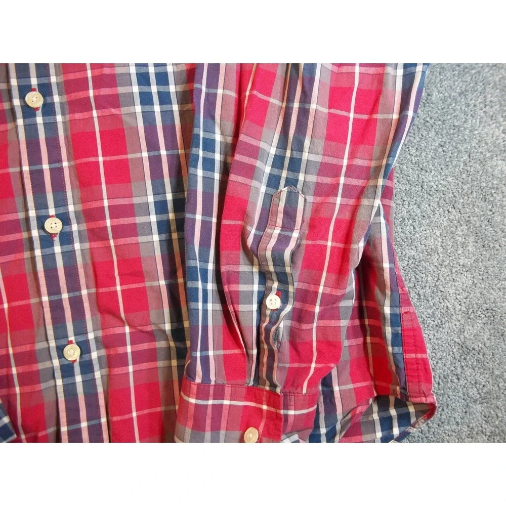 J Crew Mens Shirt Multicolor L Plaid Button Up Long Sleeve Collared